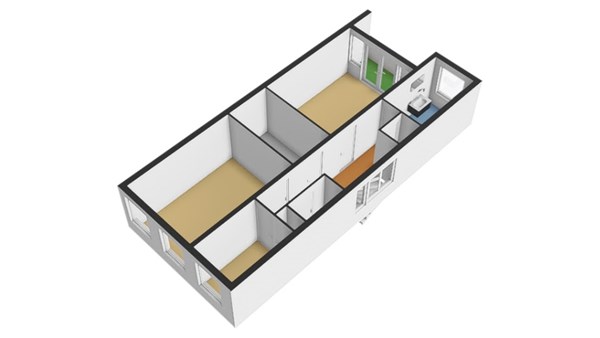 Floorplan - Burgemeester Meineszplein 32b, 3022 XC Rotterdam